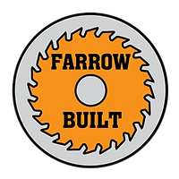 Farrow Built logo featuring a craftsman-style design