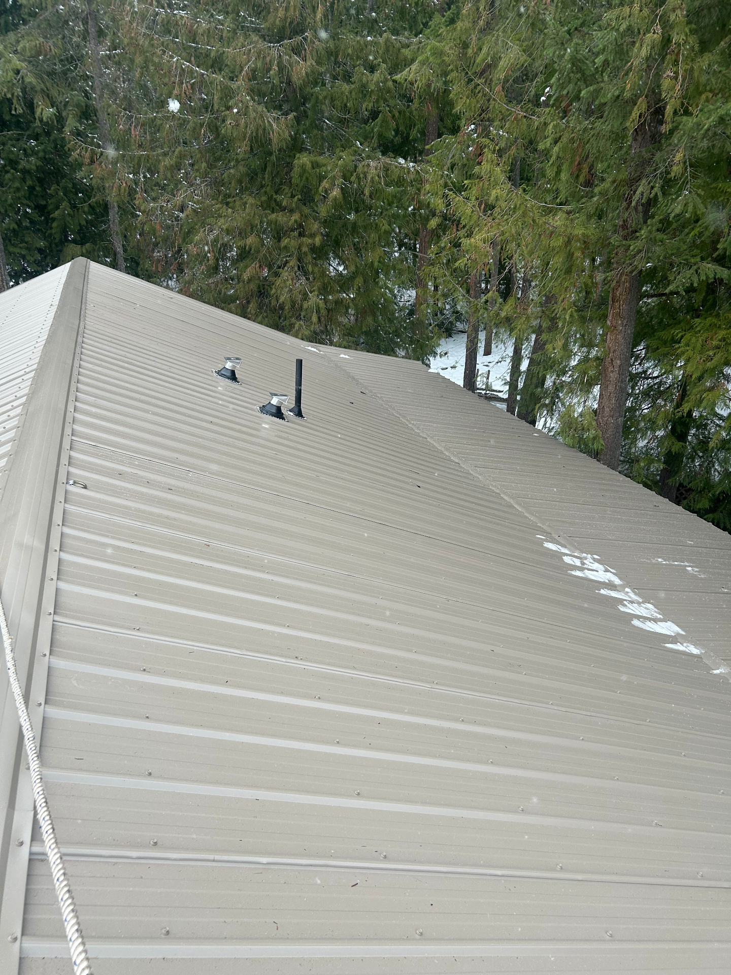 Completed residential roof with vents in the South Okanagan