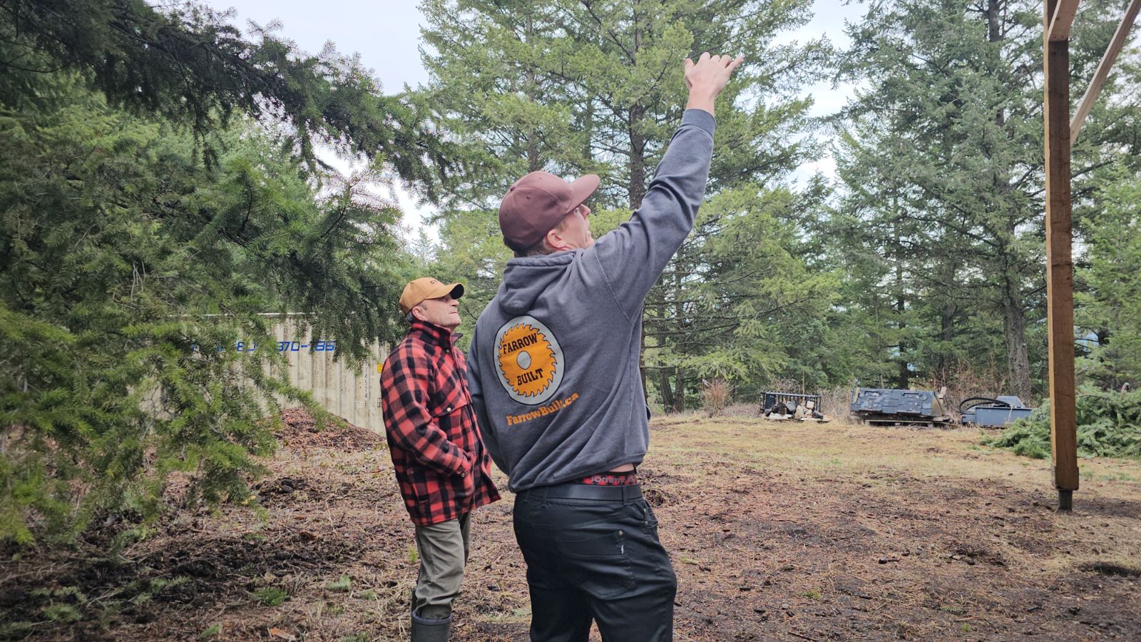Farrow Built door-to-door sales representative canvassing neighborhood in Enderby BC